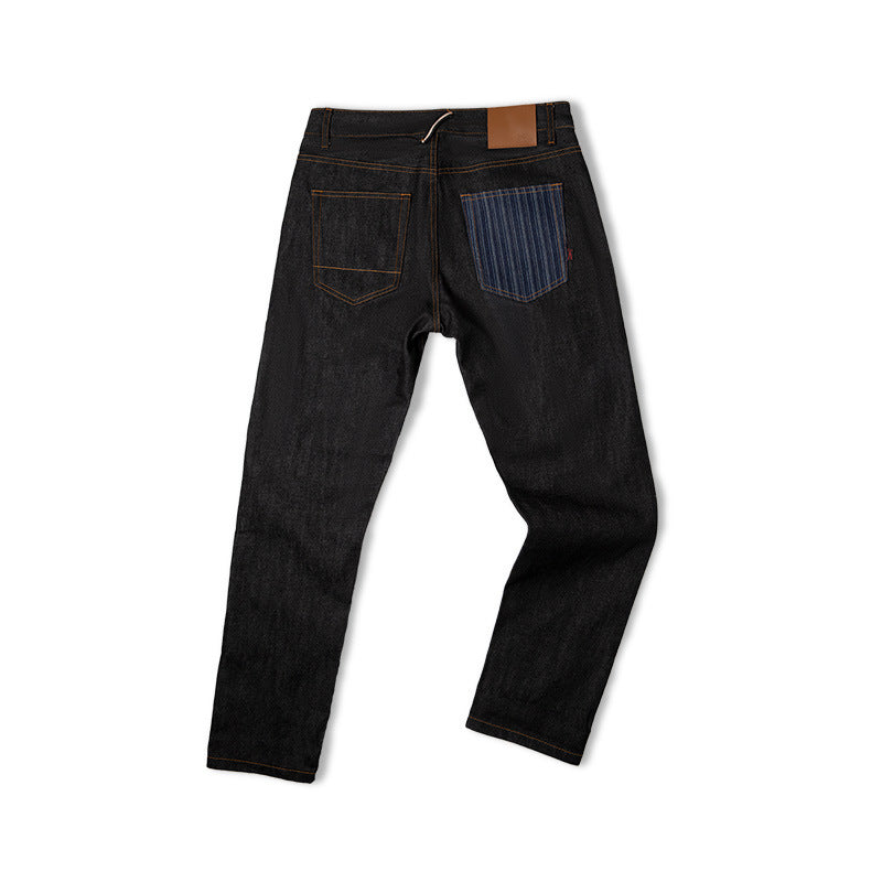BLACK JEANS Retro Denim Straight Jeans