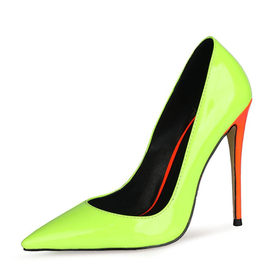 Pointed Patent Leather High Heels