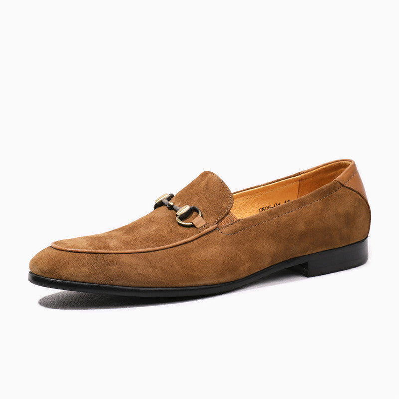 Suede Horsebit Slip-On Dress Shoes
