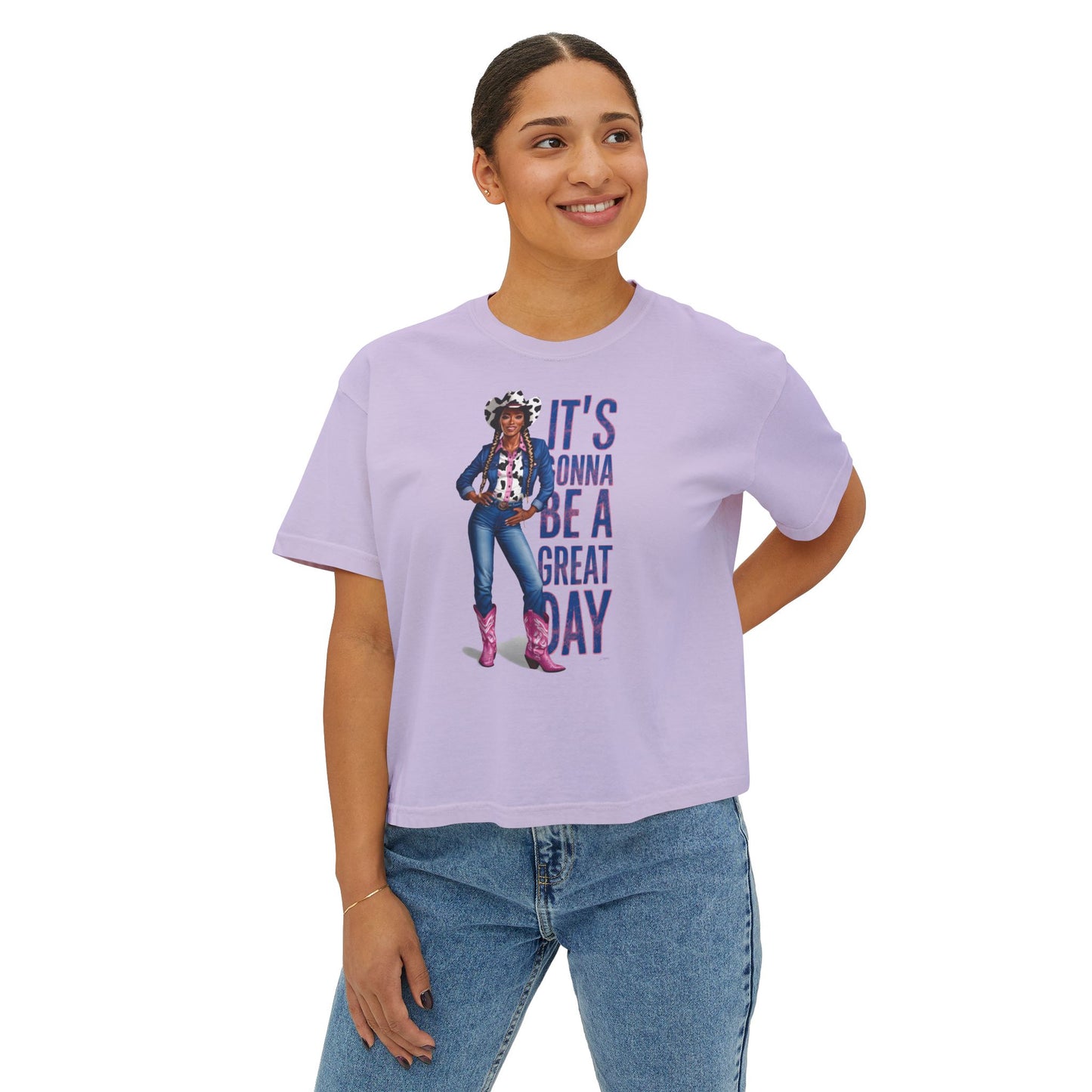 CAVIAR Great Day Cowgirl Boxy Tee