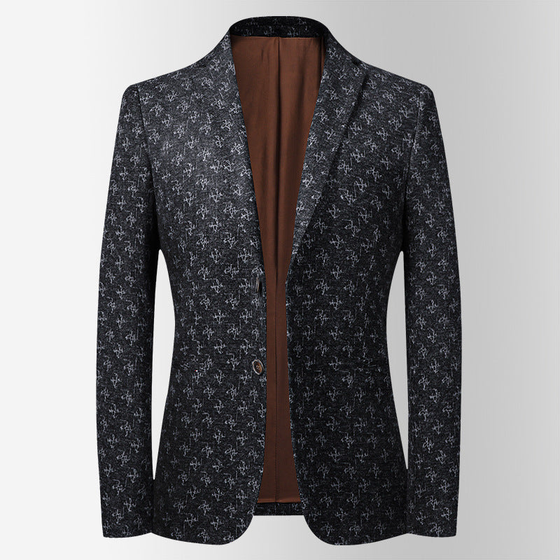 Two-Button Cross Stitch Slim Fit Blazer