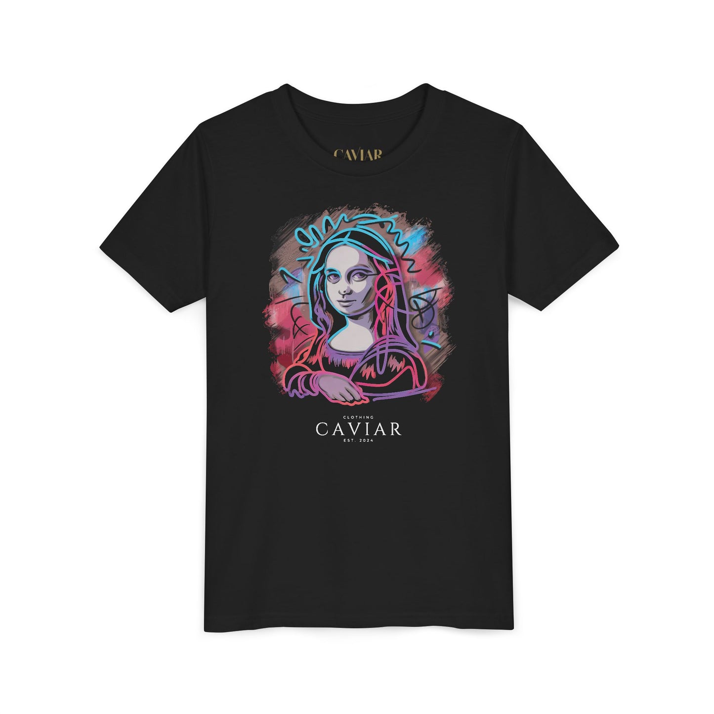 CAVIAR Scribbled Mona Lisa Girls Tee