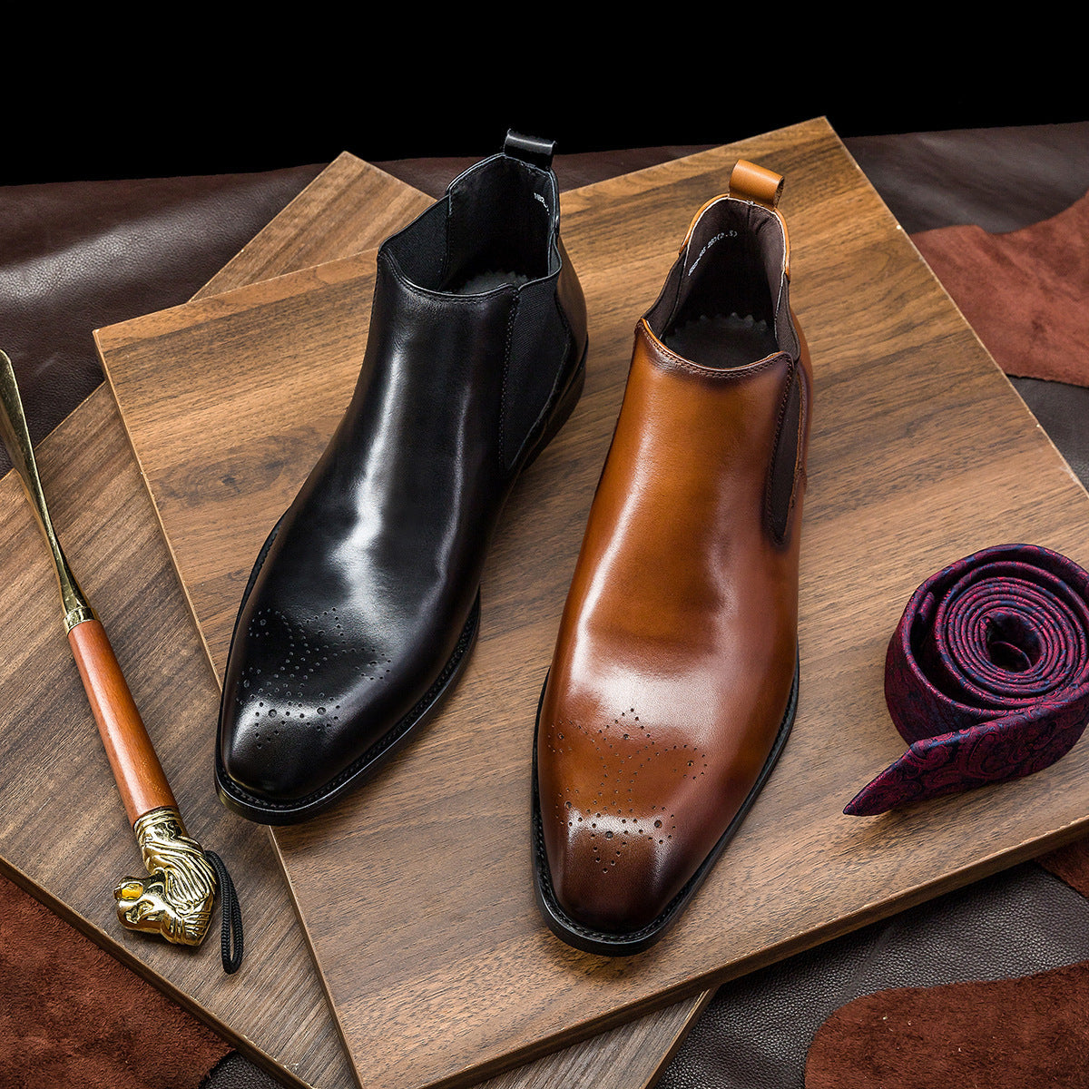 High Top Square Head Martin Boots