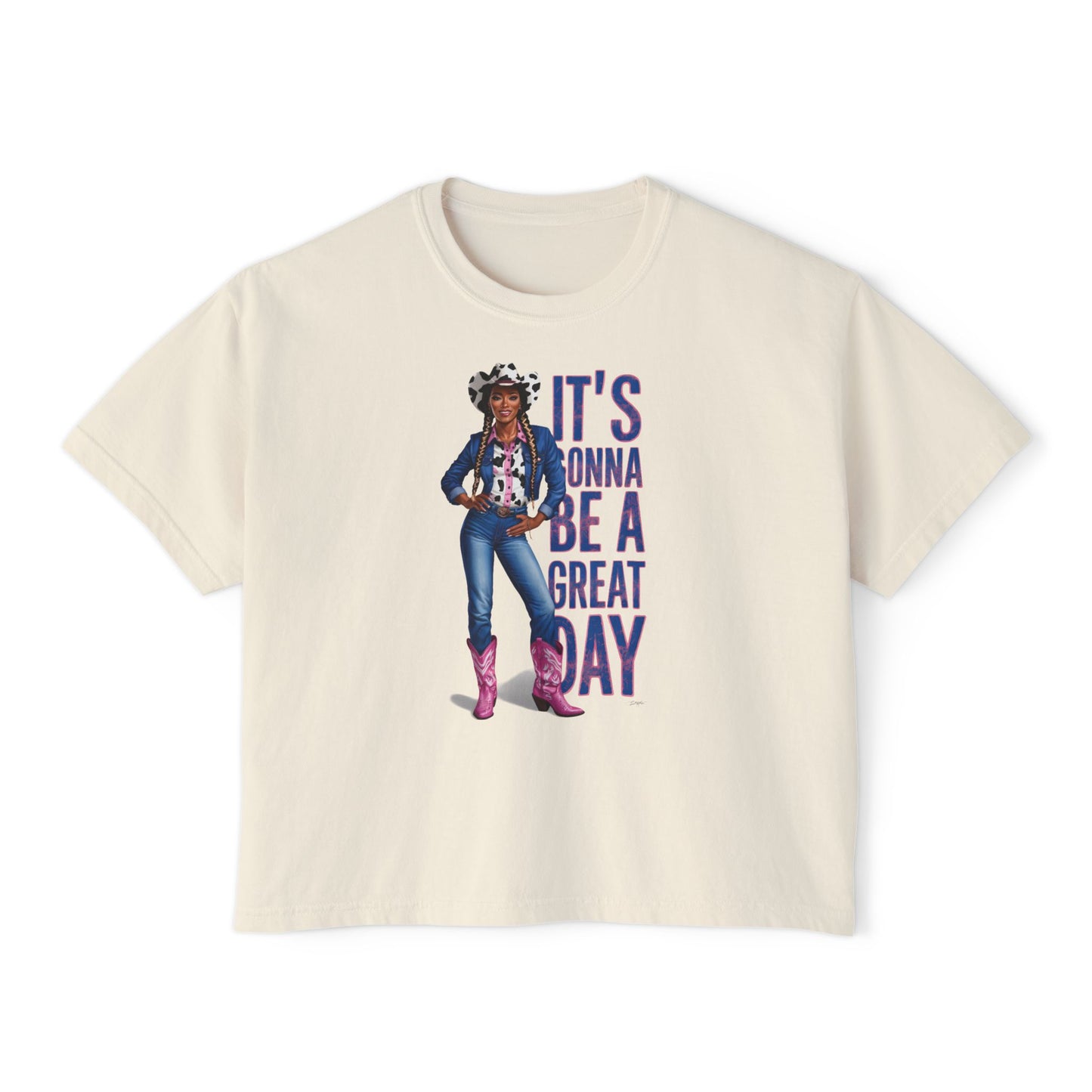 CAVIAR Great Day Cowgirl Boxy Tee