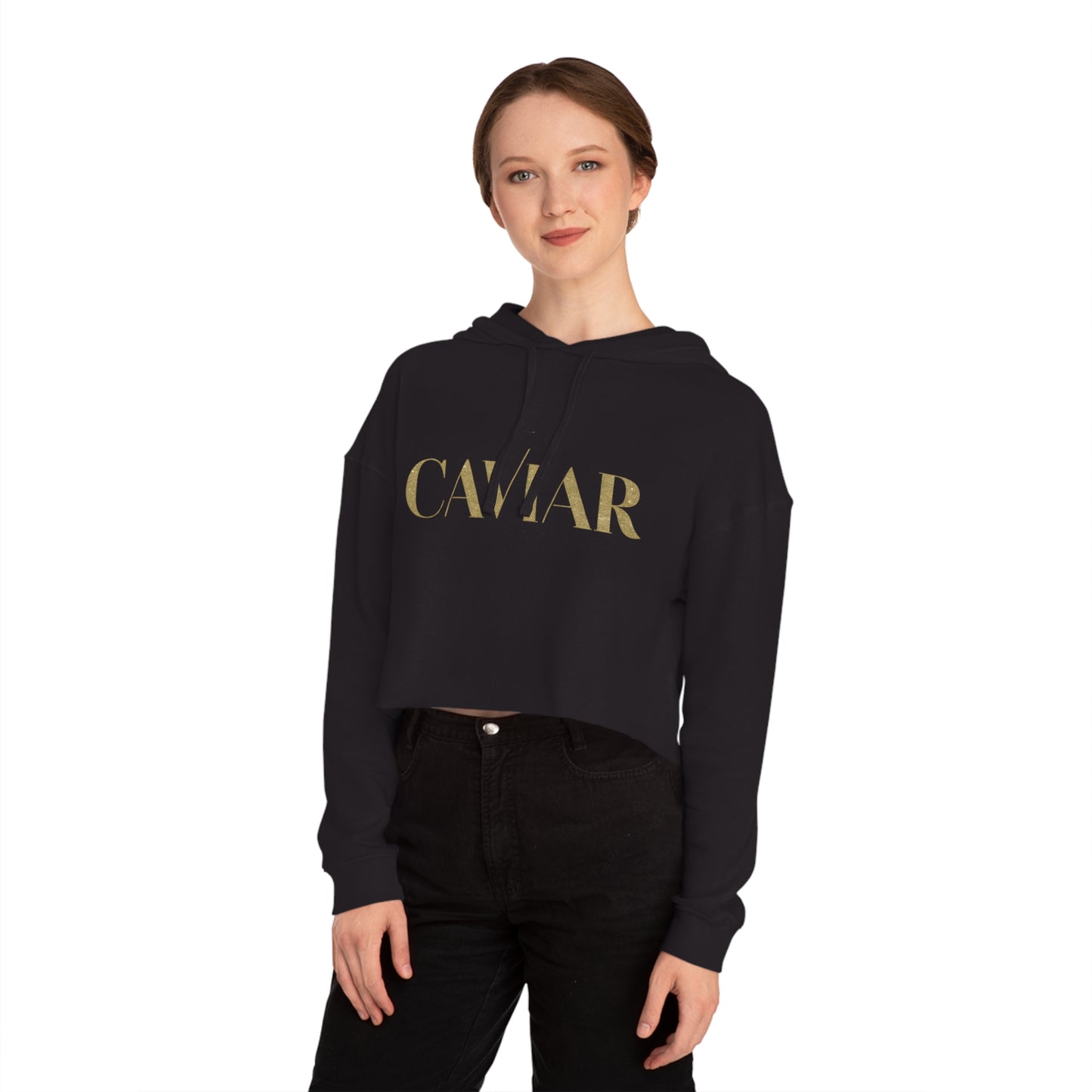 CAVIAR Cropped Hooded Sweatshirt