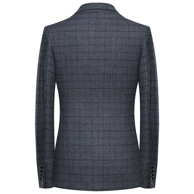 Two Button Plaid Blazer
