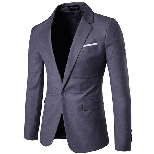 Single Breasted One Button Terno Masculino Blazer