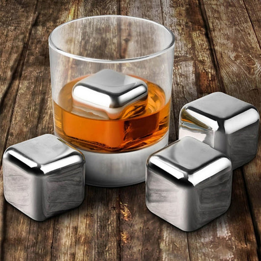 Stainless Steel Chilling Stones Ice Cubes Set