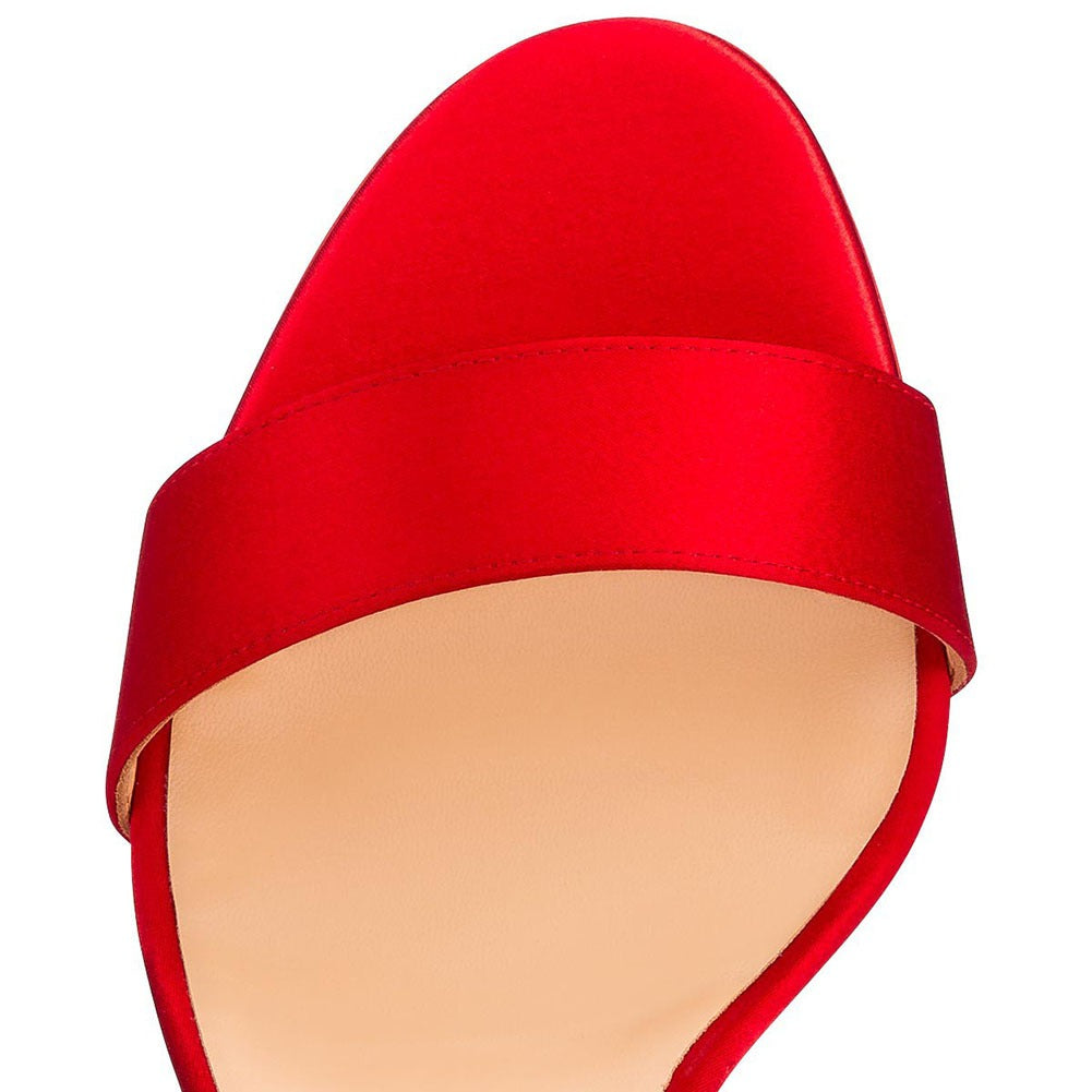Red Ankle Bow High Heels