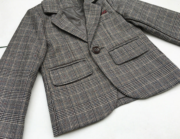 Checkered Three-Piece Suit