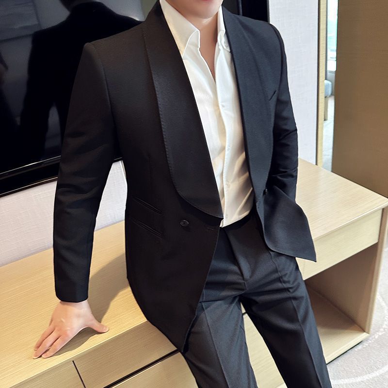 Double Breasted Collar Casual Suit