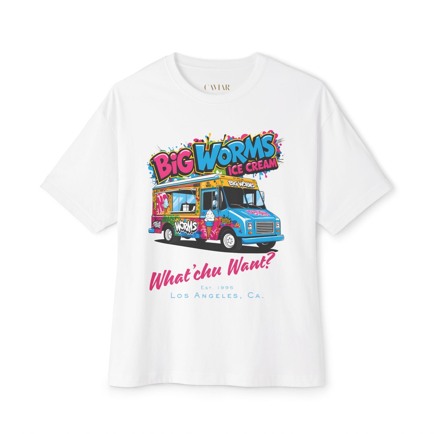 CAVIAR "Big Worms Ice Cream" Box Tee