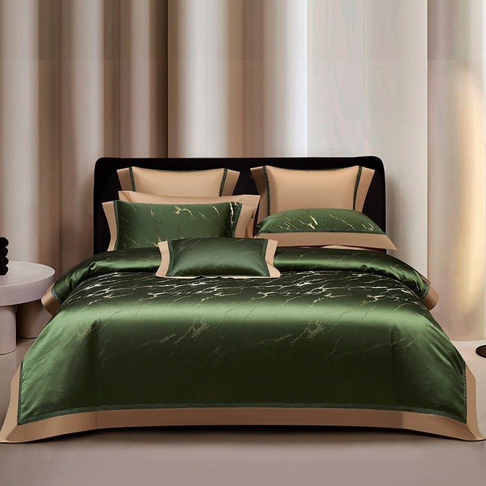 Silk High Precision Four-piece Jacquard Bed Set