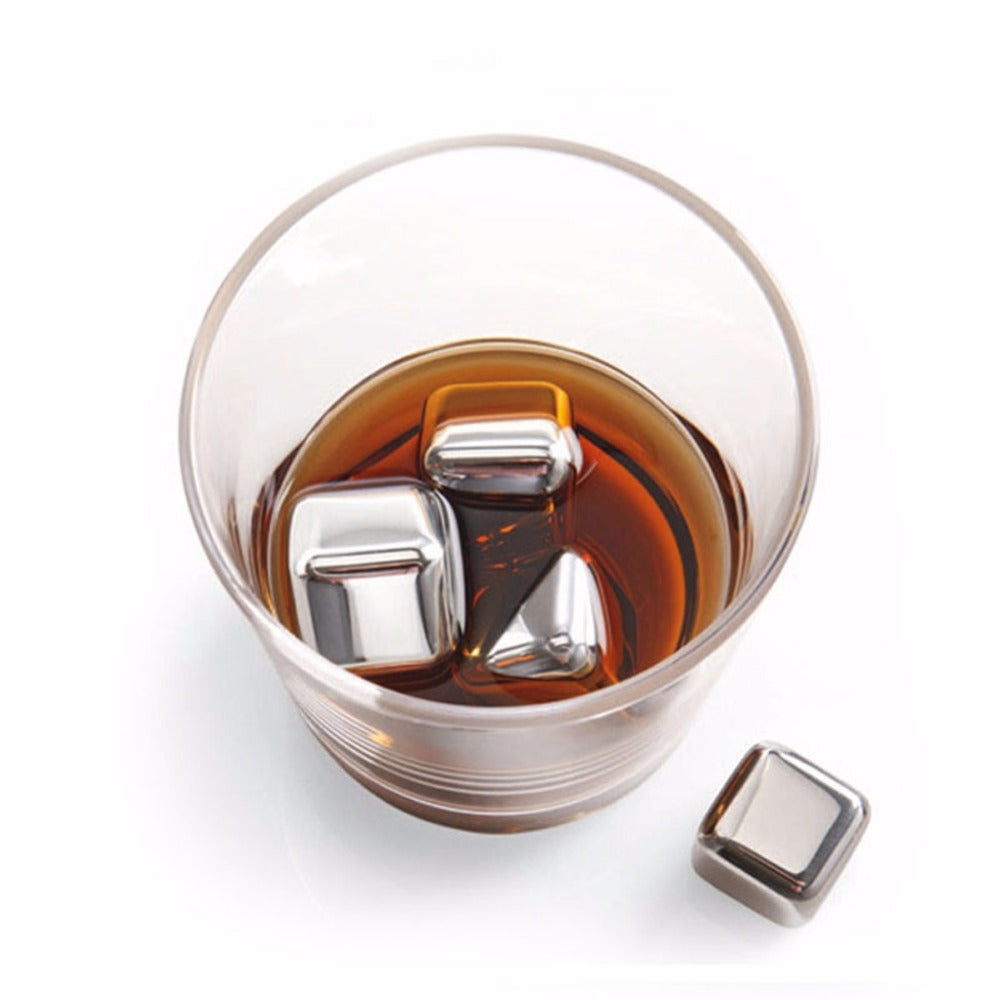 Stainless Steel Chilling Stones Ice Cubes Set