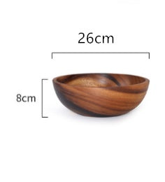Natural Wooden Fruit Salad Bowl