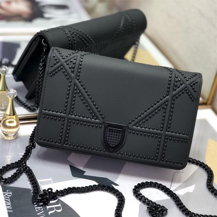 Leather Square Clutch Bag