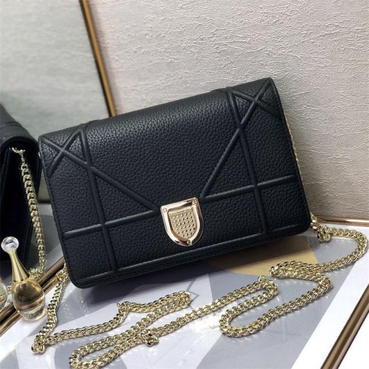Leather Square Clutch Bag