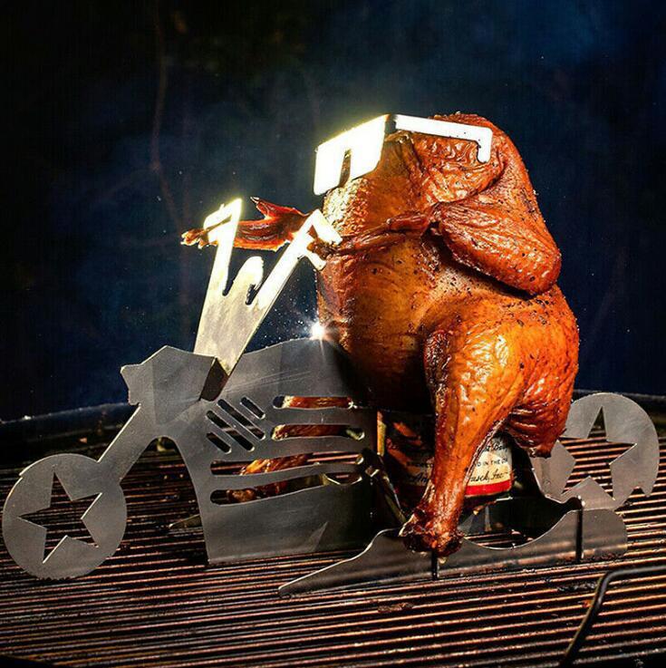 Funny Chicken Motorcycle Beer Stand
