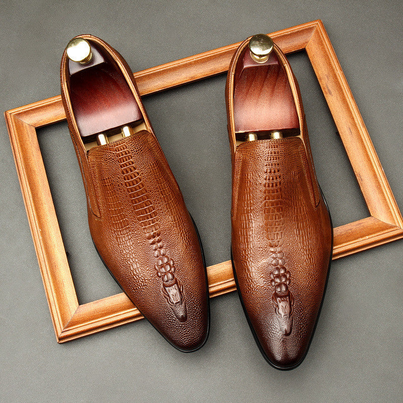 Pointed Toe Leather Dress Shoes