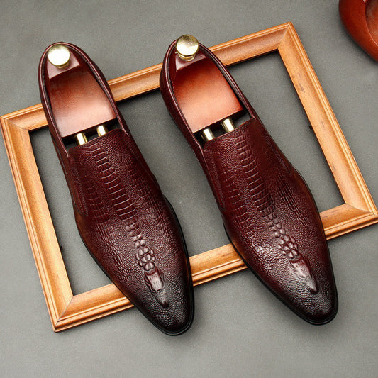 Pointed Toe Leather Dress Shoes