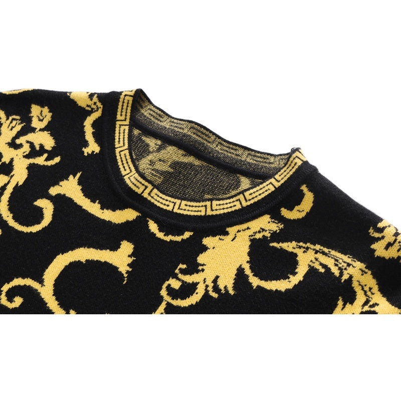 Round Neck Pullover Slim-fit Sweater