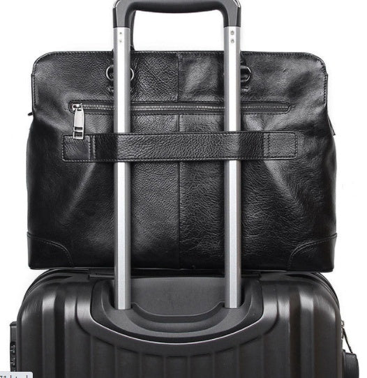 Genuine Leather Commuter Document Bag