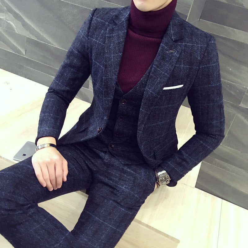 Slim British 3-Piece Casual Suit