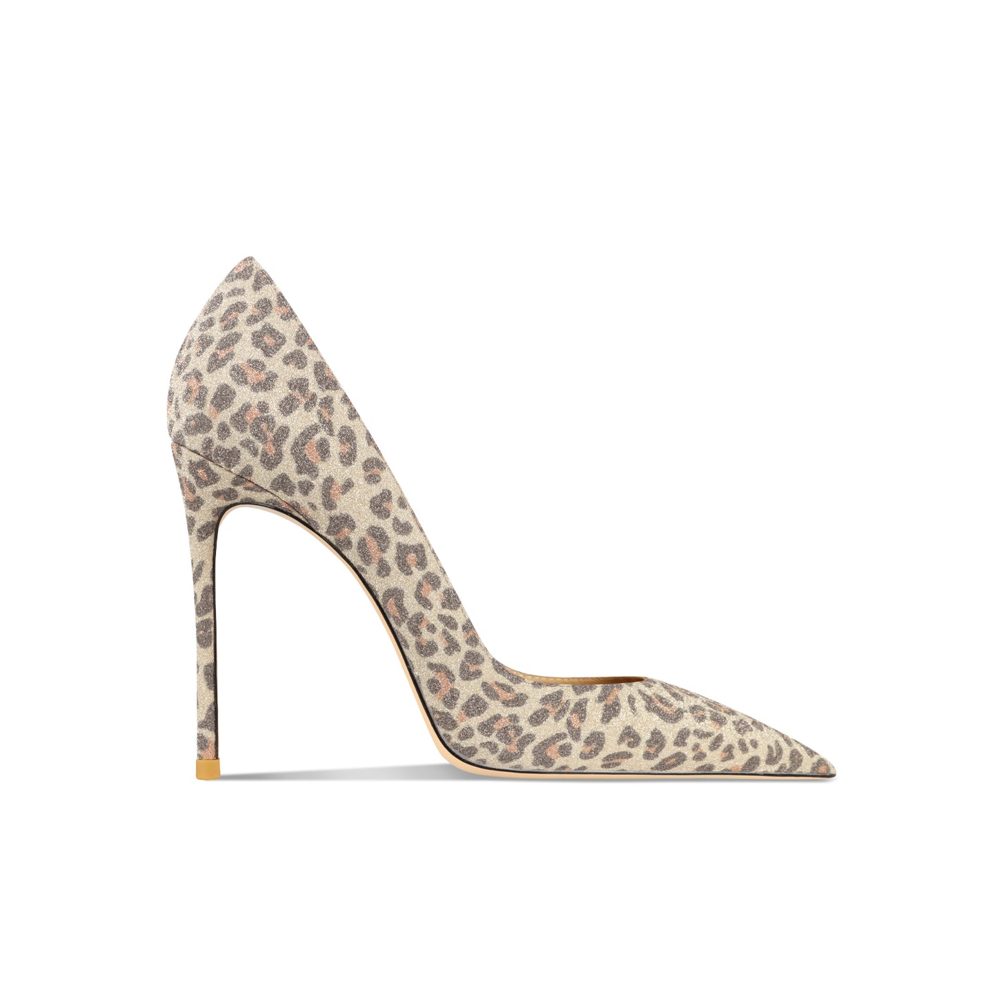 Leather Leopard Print High Heels