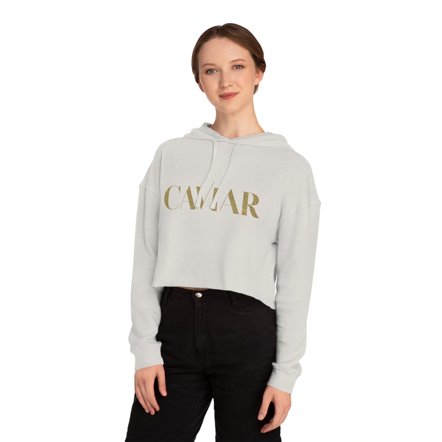 CAVIAR Cropped Hooded Sweatshirt