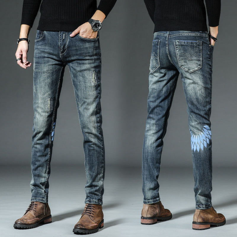 Slim Fit Straight Tube Jeans