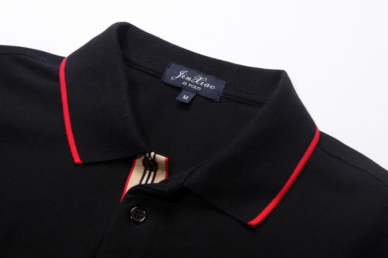 Placket Plaid Short Sleeve Polo