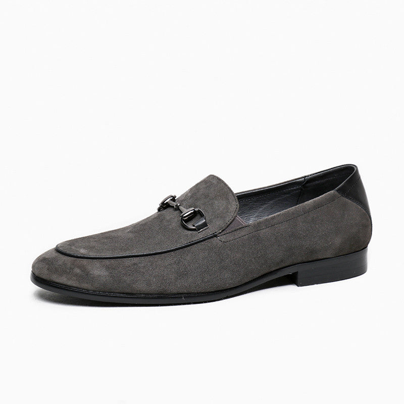 Suede Horsebit Slip-On Dress Shoes