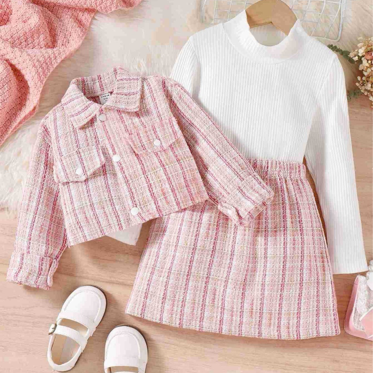 Turtleneck Top Skirt Outfit