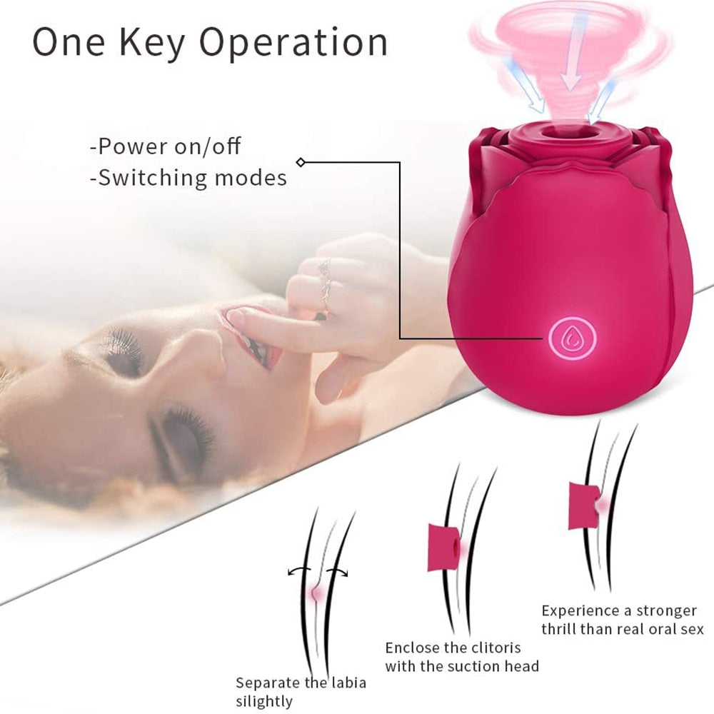 Rose Shape Erotic Vibrator