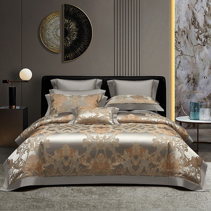 Silk High Precision Four-piece Jacquard Bed Set