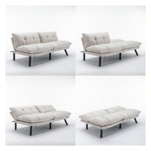 Convertible Folding Modern Sofa Bed - Cream