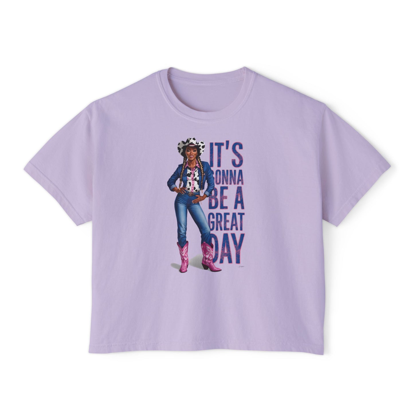 CAVIAR Great Day Cowgirl Boxy Tee