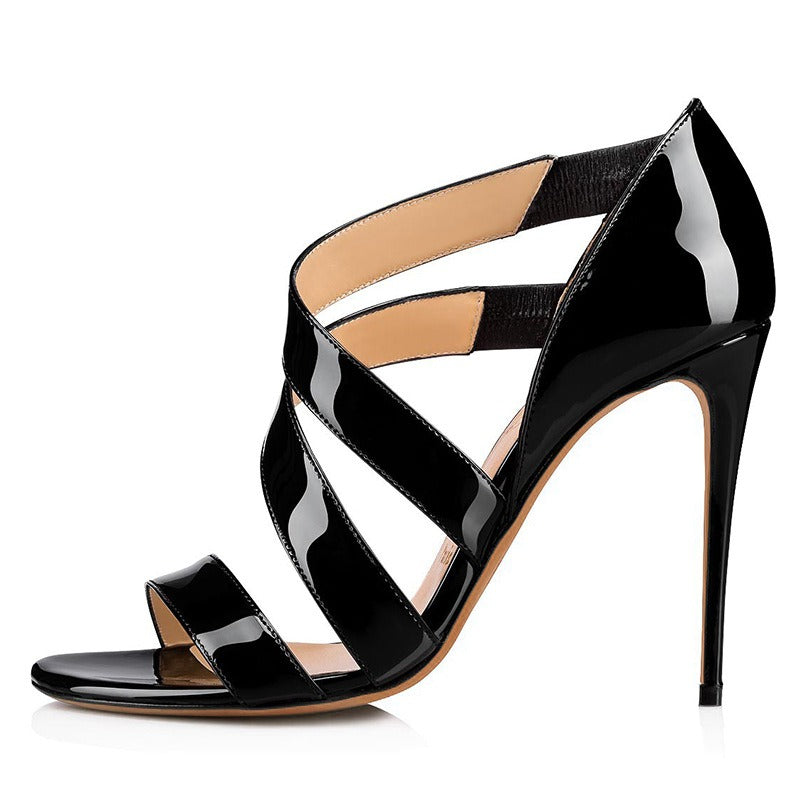 Lacquer Leather Thin High Heels