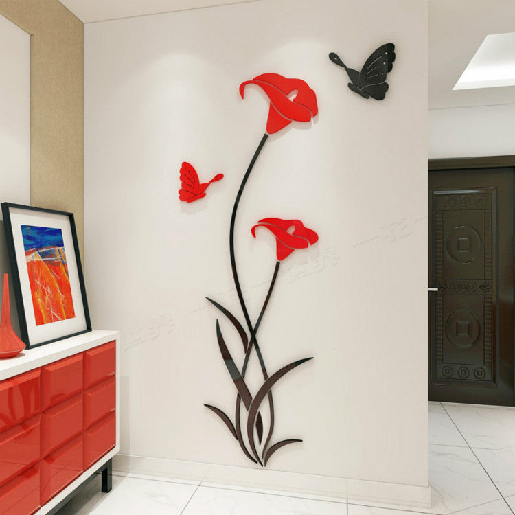 Lily Crystal Acrylic 3D Wall Sticker