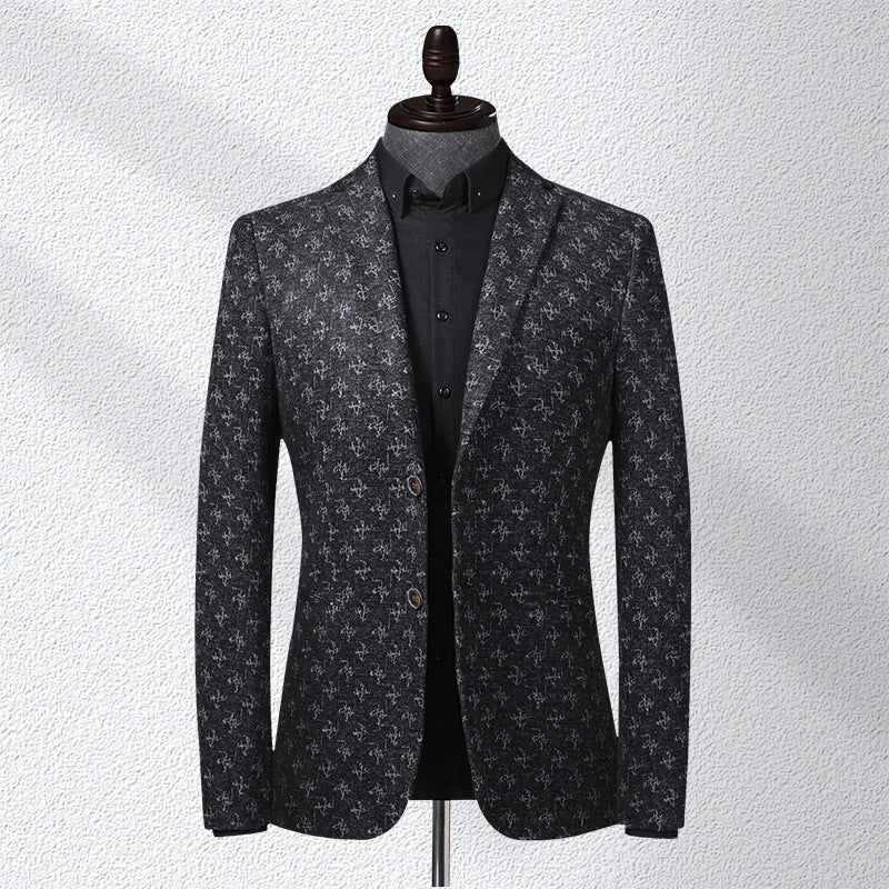Two-Button Cross Stitch Slim Fit Blazer