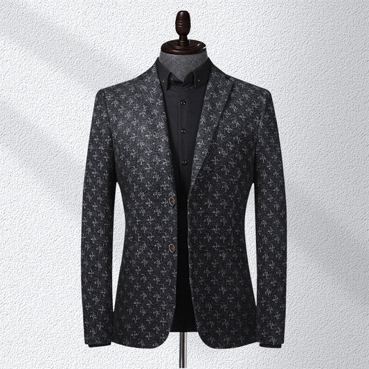 Two-Button Cross Stitch Slim Fit Blazer