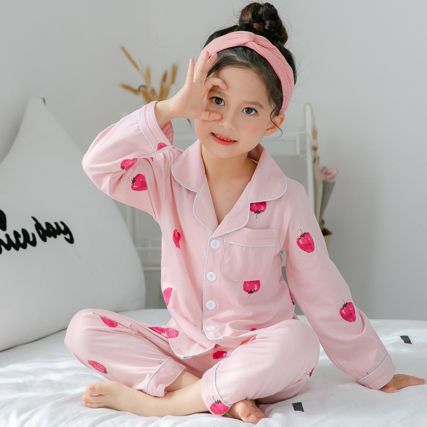 Cotton Girls Pajamas Sets