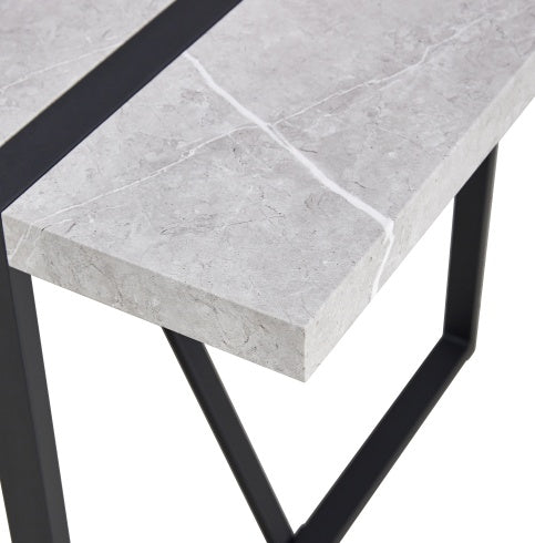 55 Inch Rectangular Dinner Table - Gray