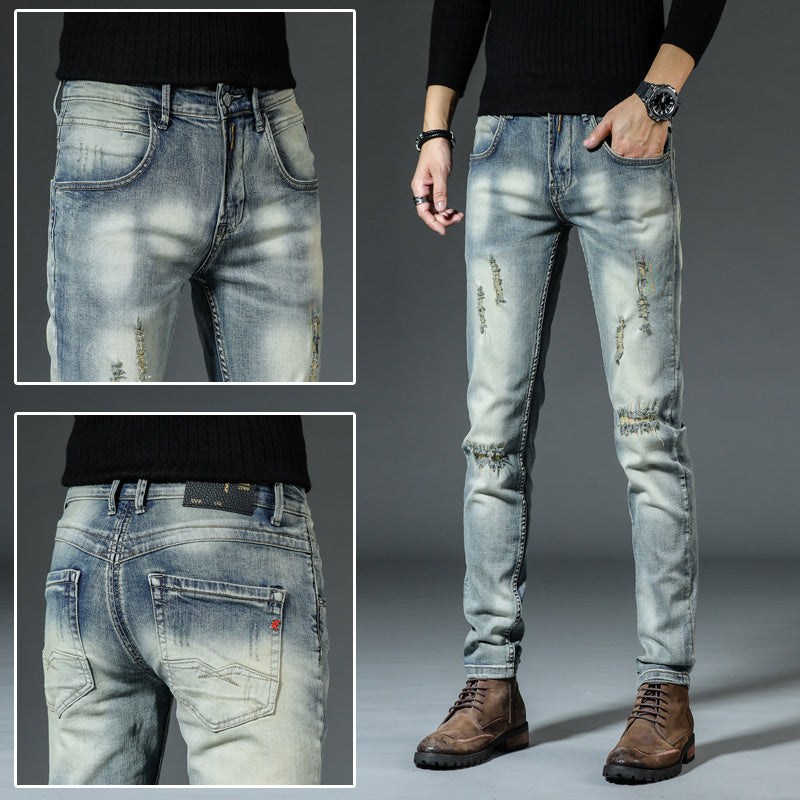 Slim Fit Straight Tube Jeans
