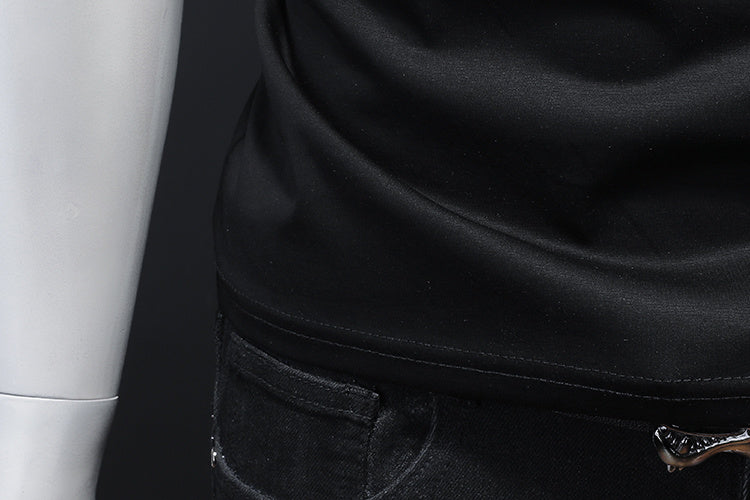 Slim Fit Rhinestone Lion Tee