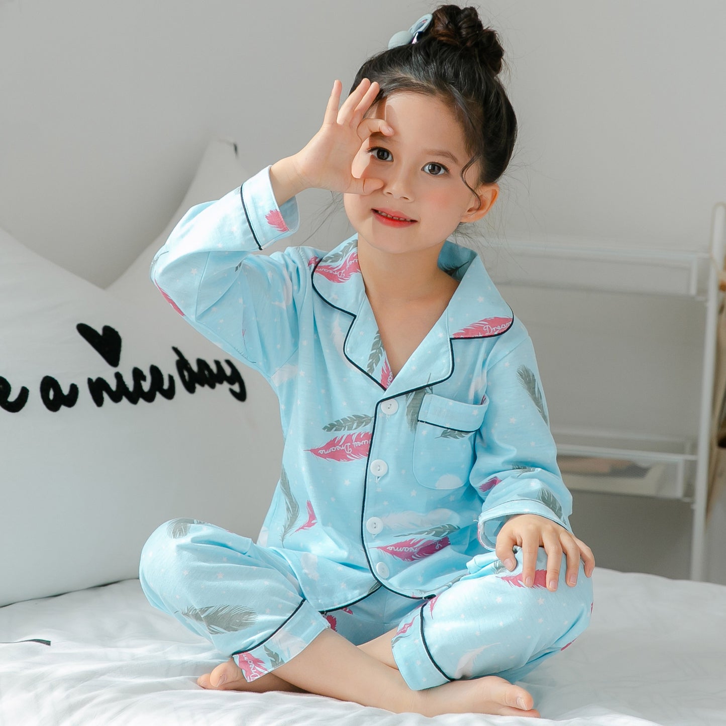 Cotton Girls Pajamas Sets