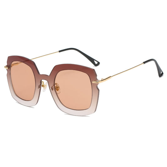Large Frame Square Gradient Sunglasses