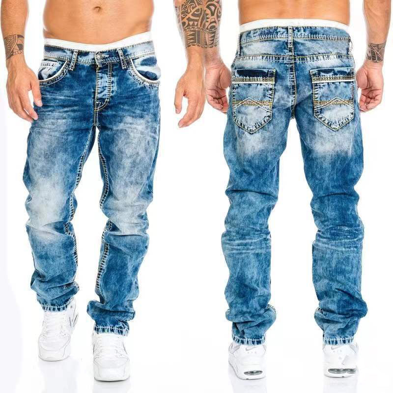Open Line Straight Leg Slim Fit Jeans