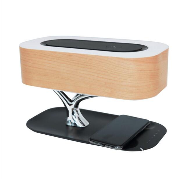 LED Table Lamp - Dimmable Bluetooth Speaker Wireless Phone Charger