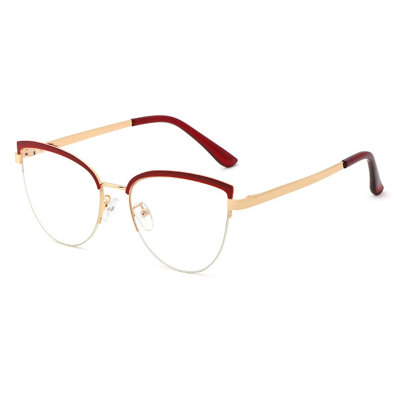 Vintage Cat Eye Anti-blue Light Metal Glasses